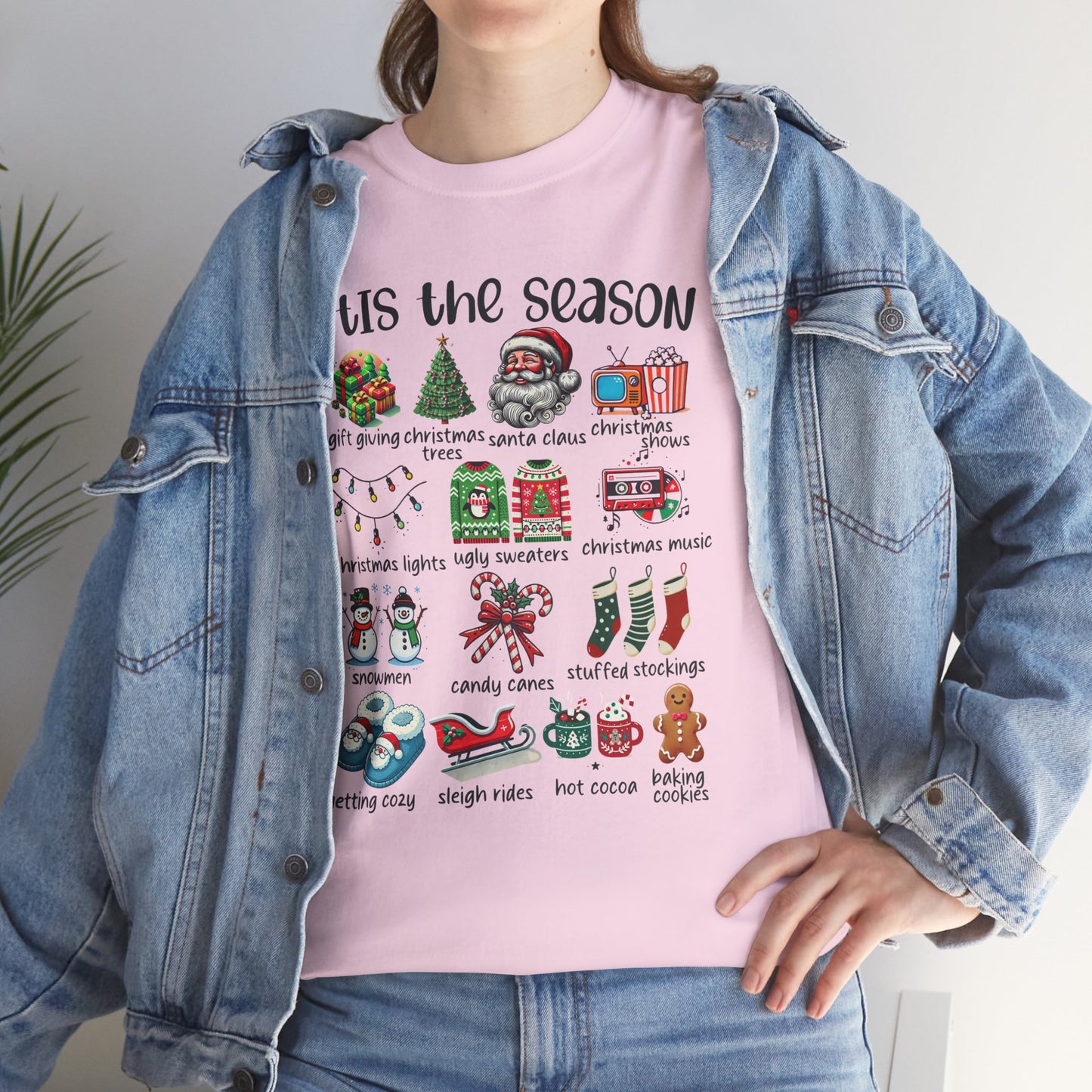 'Tis the Season Heavy Cotton Tee - Holiday Cheer and Festive Fun