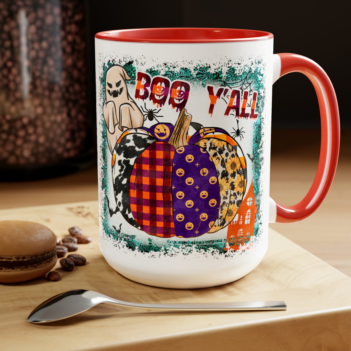 Two-Tone Coffee Mugs, 15oz