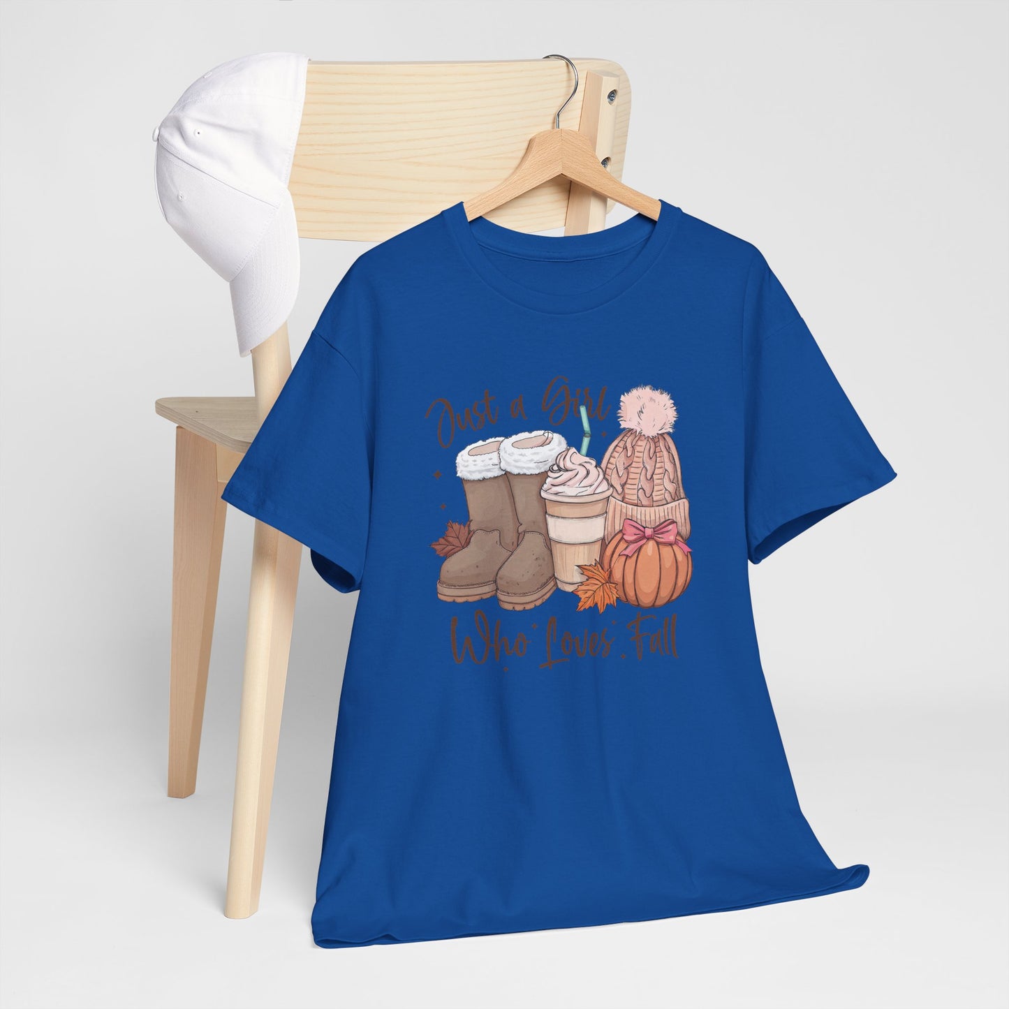Just a Girl Who Loves Fall, Vintage Style Tee