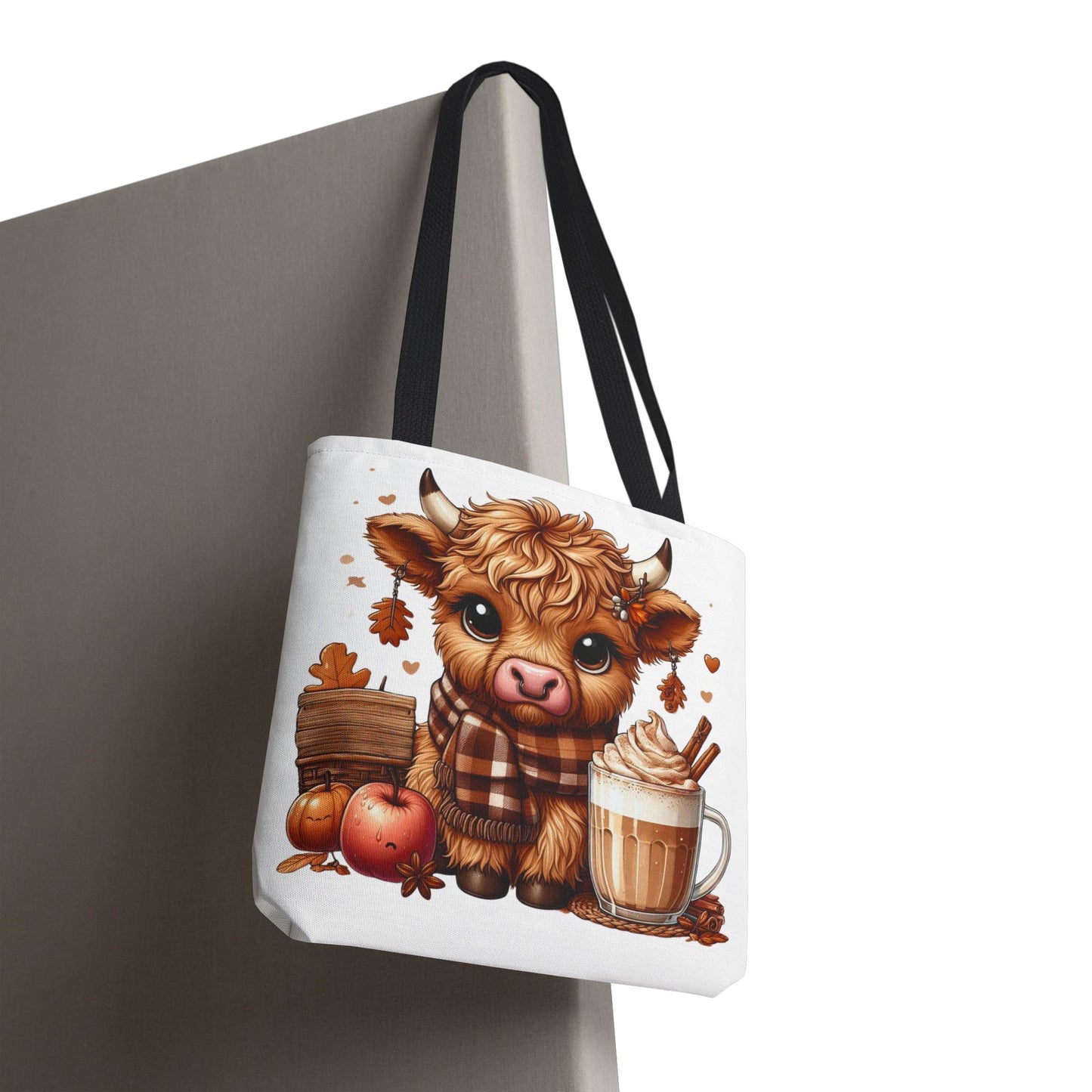 Fall-Themed Cow Tote Bag
