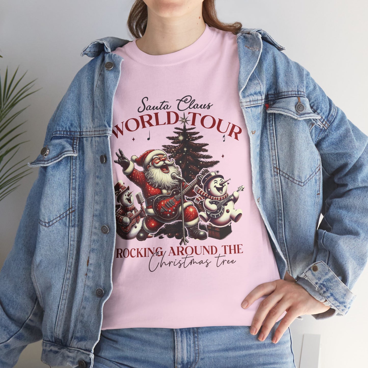 Christmas Santa Claus World Tour Tee - Heavy Cotton T-Shirt