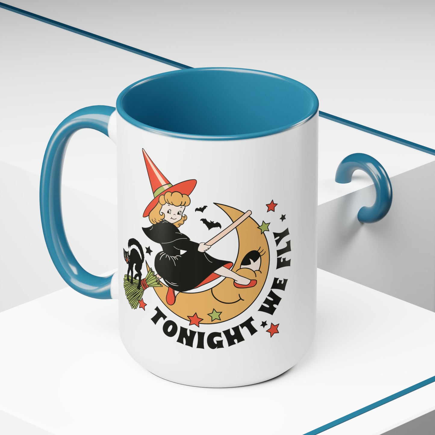 Two-Tone Coffee Mugs, 15oz