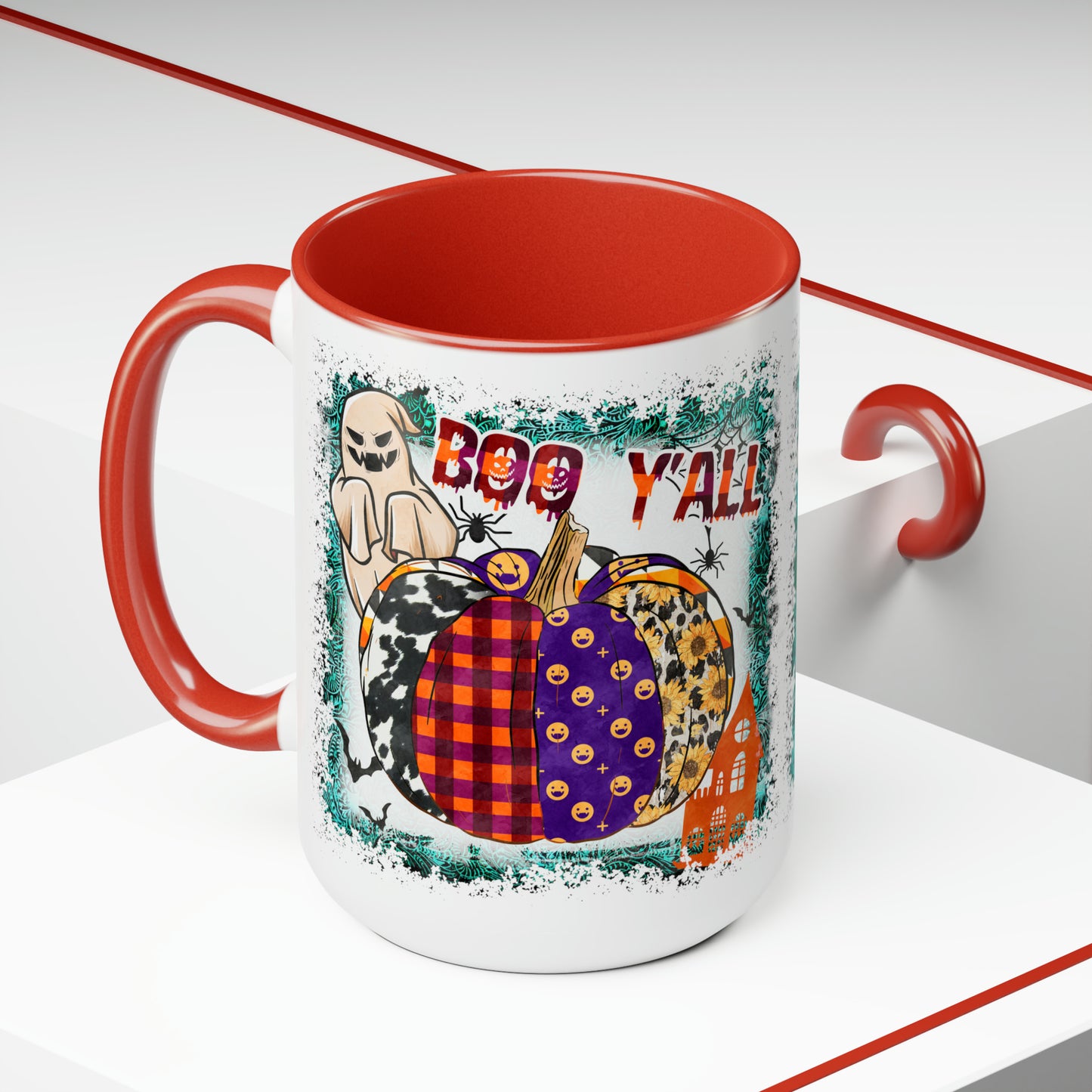 Two-Tone Coffee Mugs, 15oz