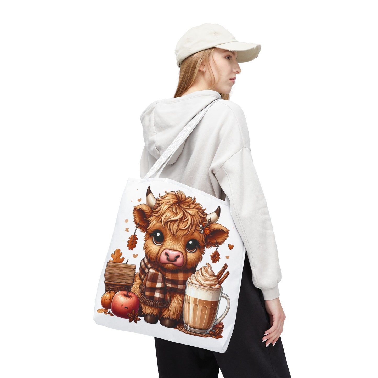 Fall-Themed Cow Tote Bag