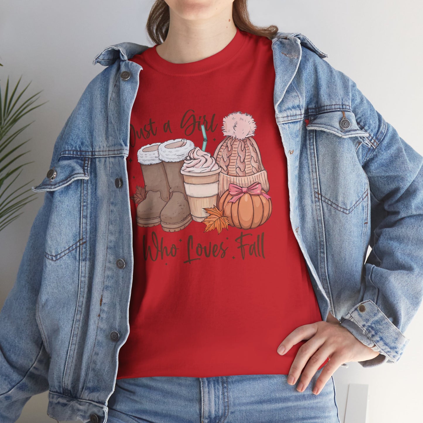 Just a Girl Who Loves Fall, Vintage Style Tee