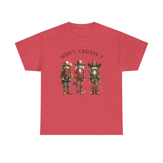 What's Crackin'? Cowboy Graphic Heavy Cotton Tee