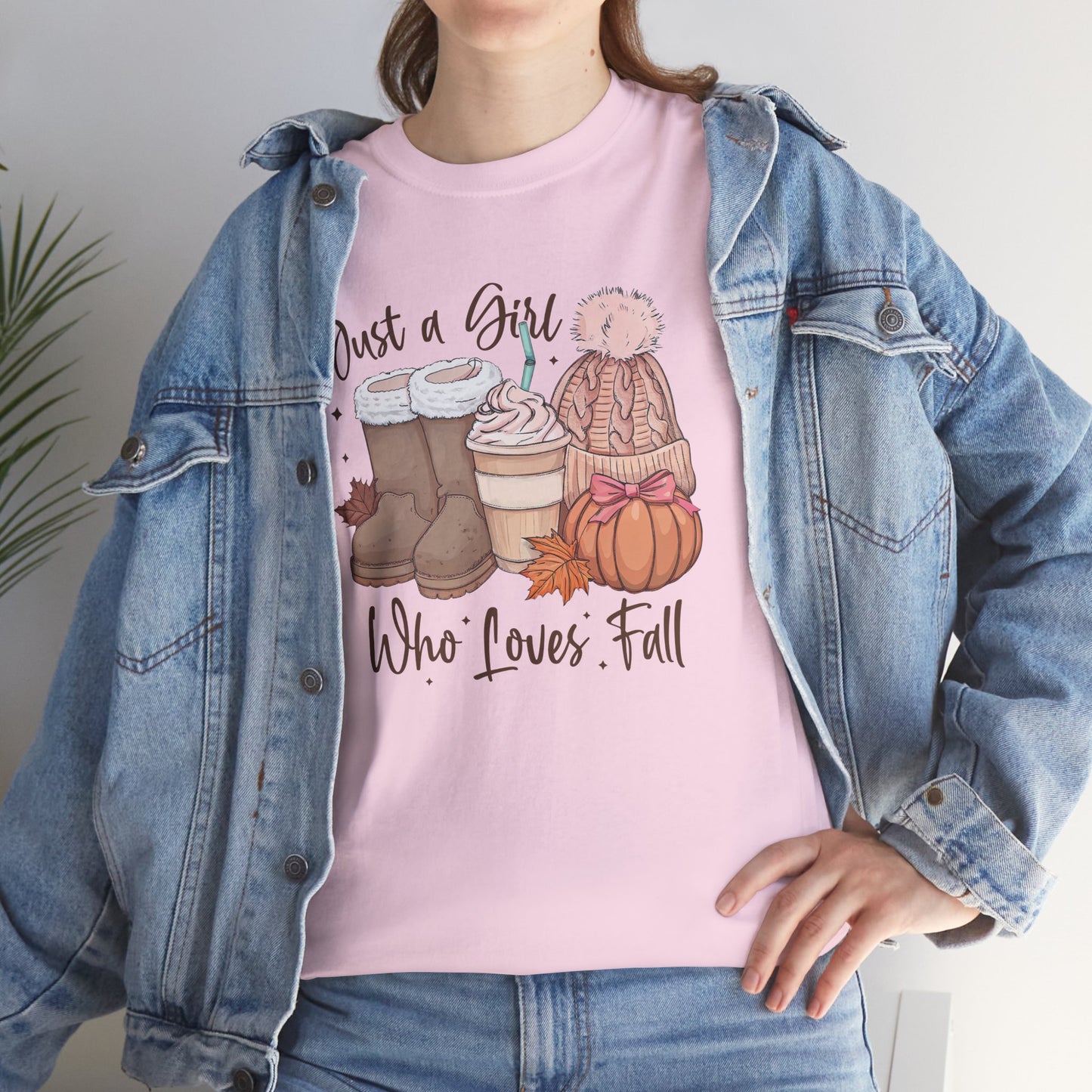 Just a Girl Who Loves Fall, Vintage Style Tee