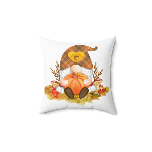 Autumn Gnome Pumpkin Pillow