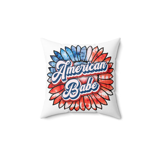 American Babe Throw Pillow