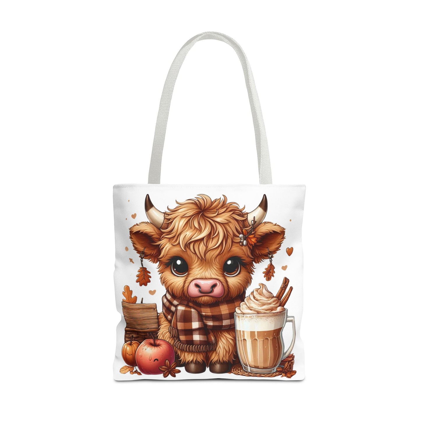 Fall-Themed Cow Tote Bag