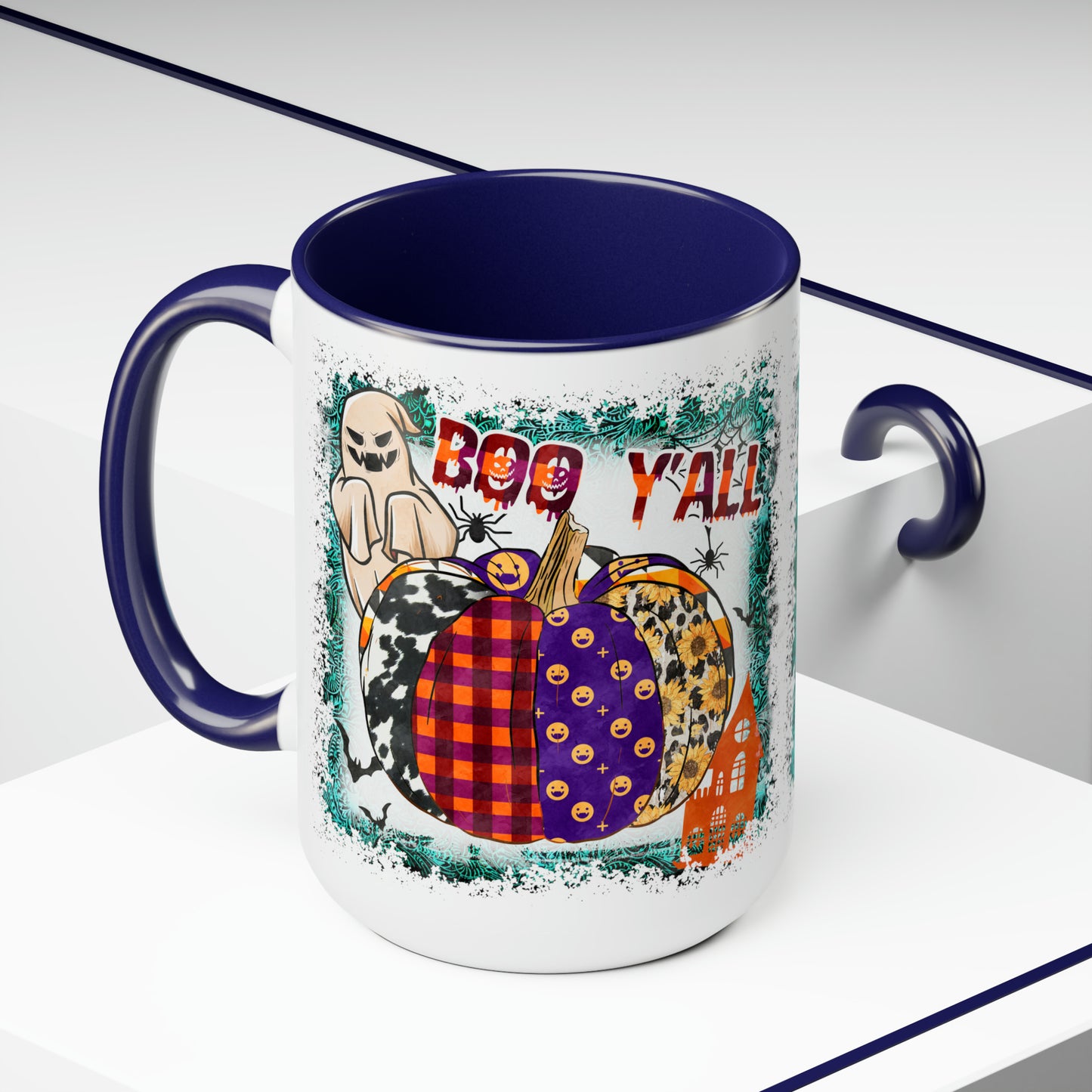 Two-Tone Coffee Mugs, 15oz