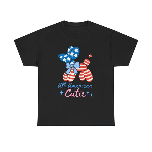 All American Cutie Patriotic Balloon Dog Tee