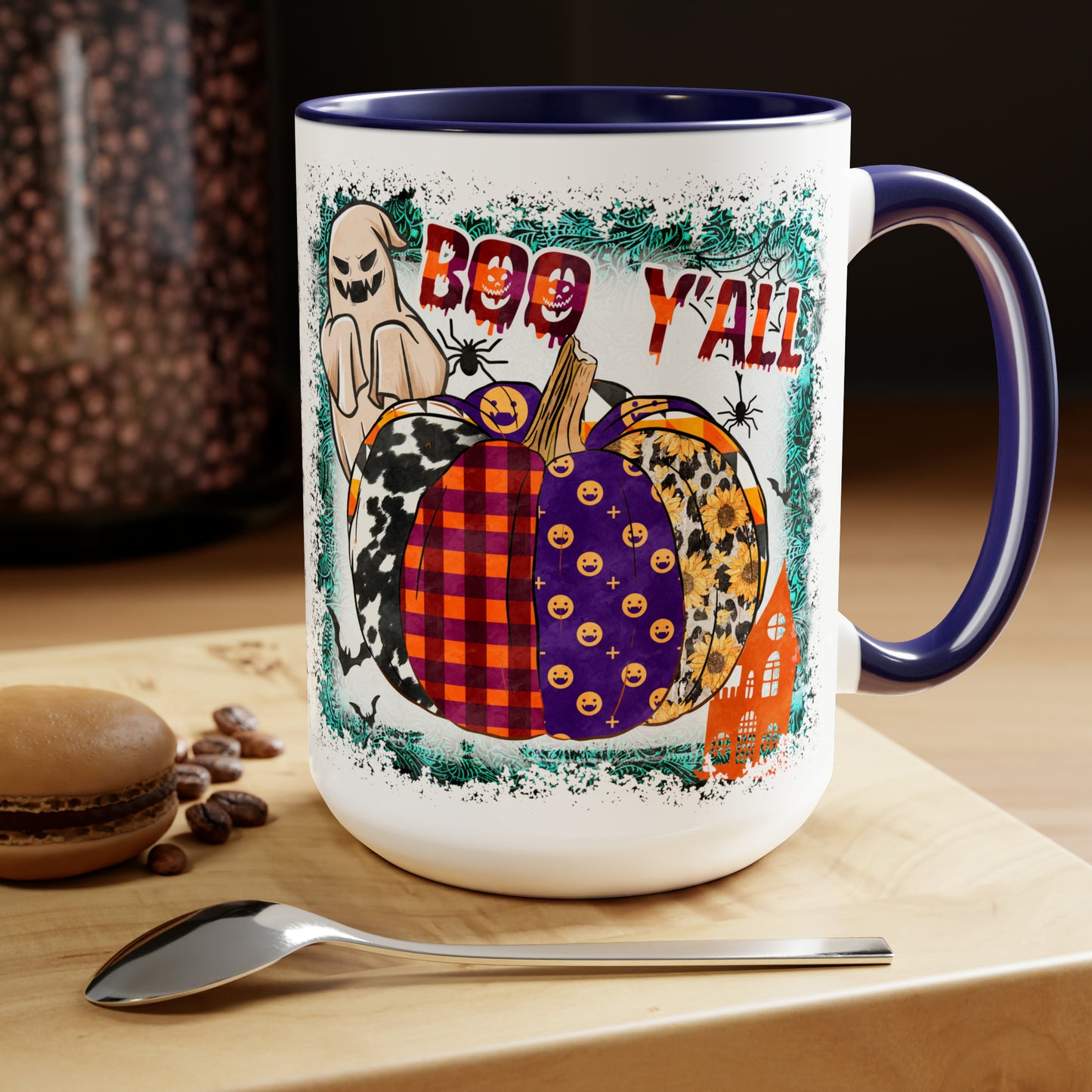 Two-Tone Coffee Mugs, 15oz