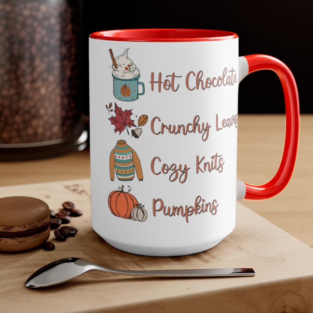 Two-Tone Coffee Mugs, 15oz