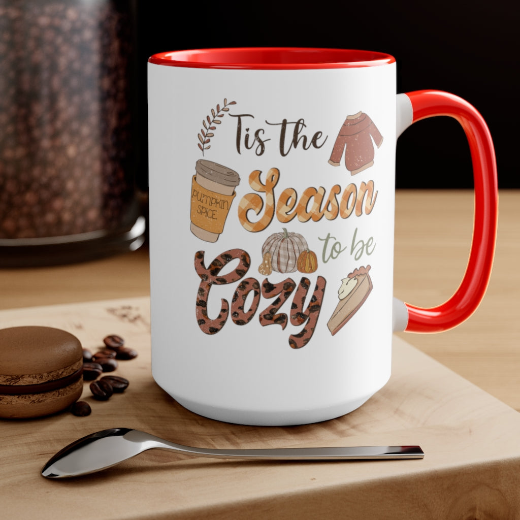 Two-Tone Coffee Mugs, 15oz