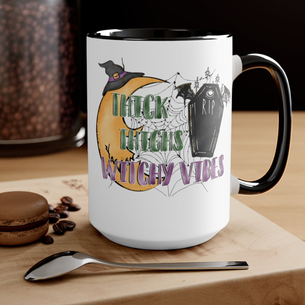 Two-Tone Coffee Mugs, 15oz