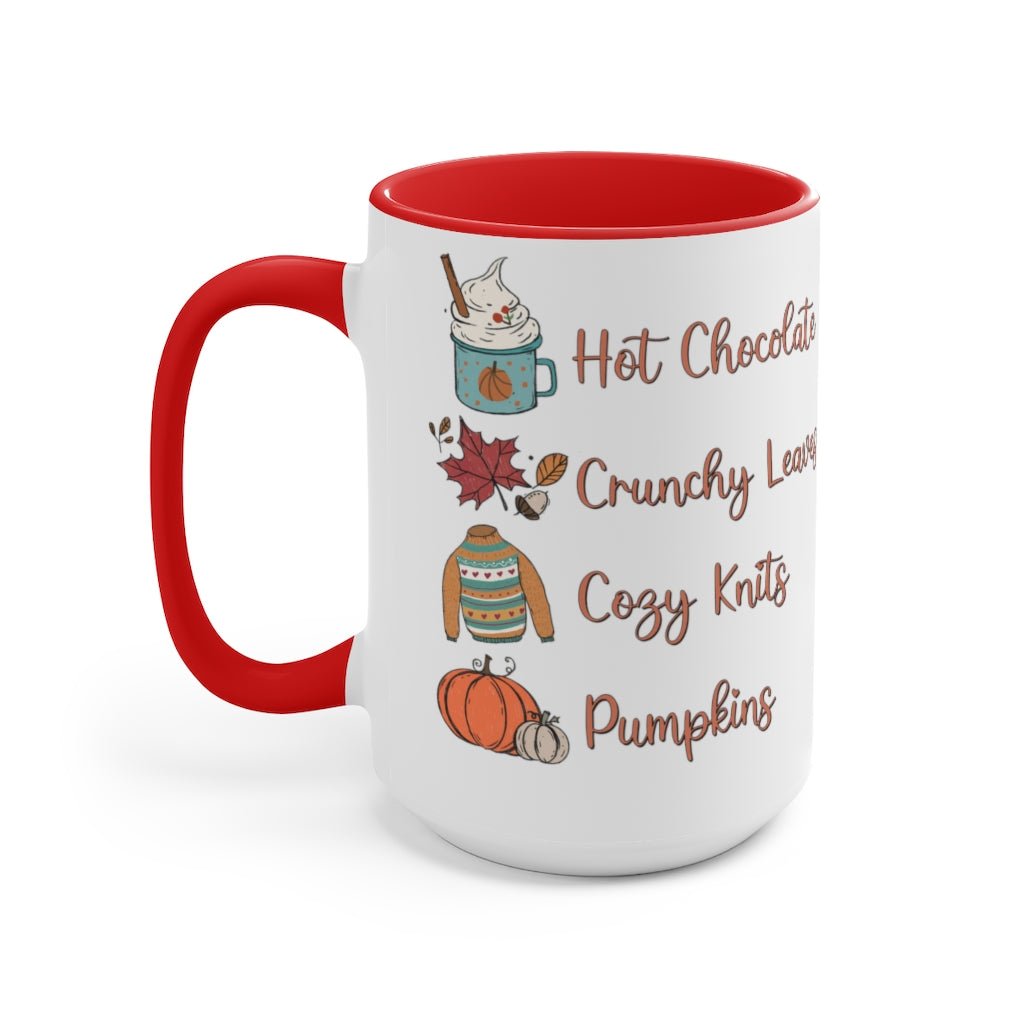Two-Tone Coffee Mugs, 15oz
