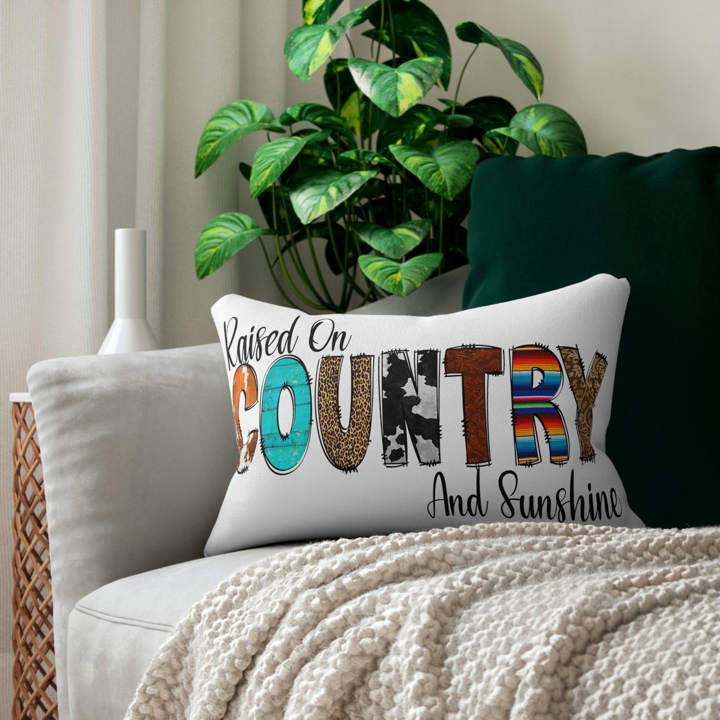 Spun Polyester Lumbar Pillow
