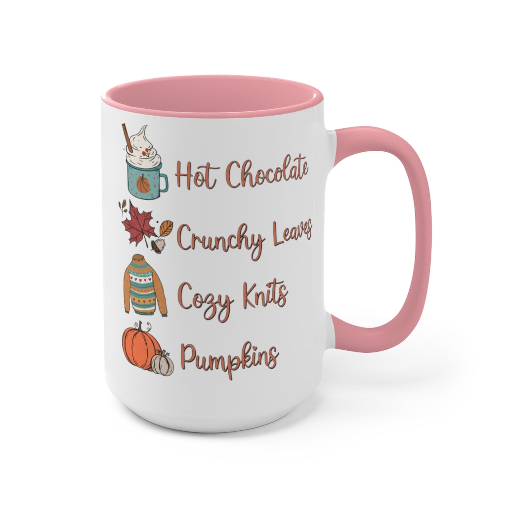 Two-Tone Coffee Mugs, 15oz