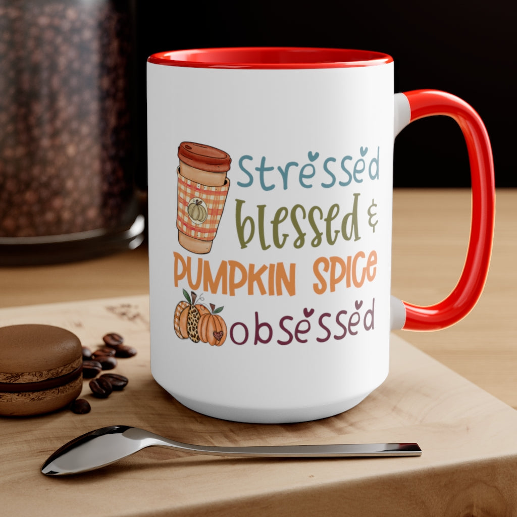 Two-Tone Coffee Mugs, 15oz
