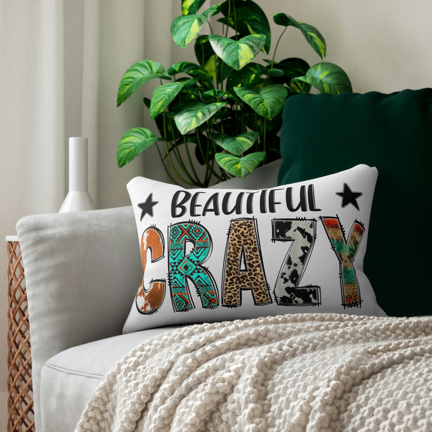 Spun Polyester Lumbar Pillow