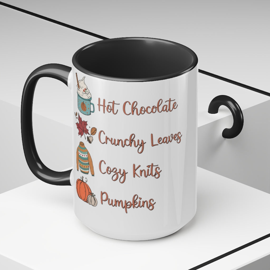 Two-Tone Coffee Mugs, 15oz