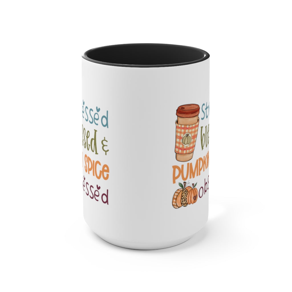 Two-Tone Coffee Mugs, 15oz