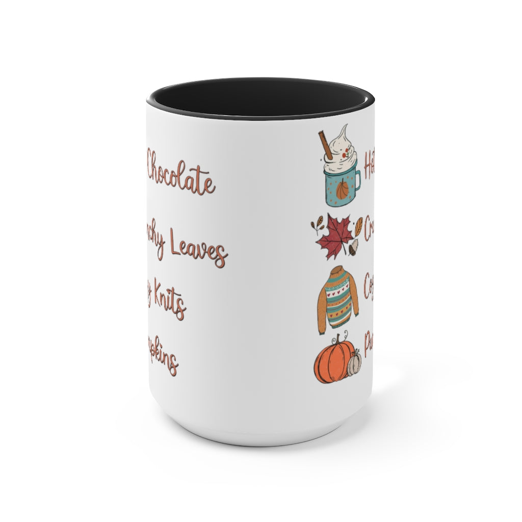 Two-Tone Coffee Mugs, 15oz