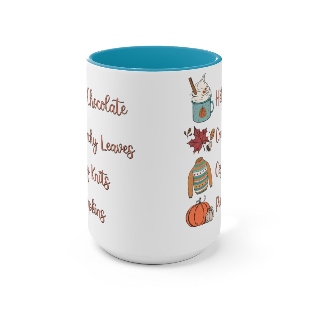 Two-Tone Coffee Mugs, 15oz