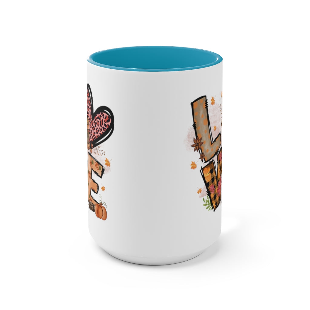 Two-Tone Coffee Mugs, 15oz