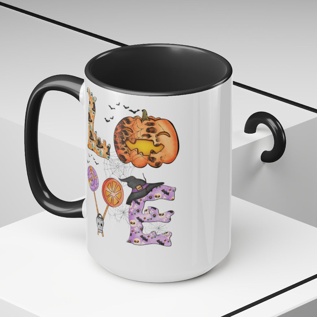 Two-Tone Coffee Mugs, 15oz
