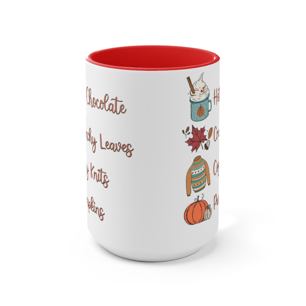 Two-Tone Coffee Mugs, 15oz
