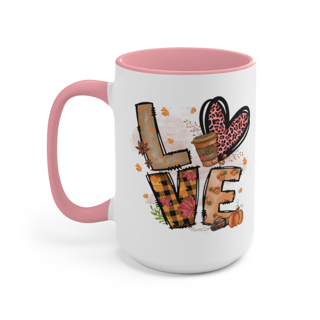 Two-Tone Coffee Mugs, 15oz