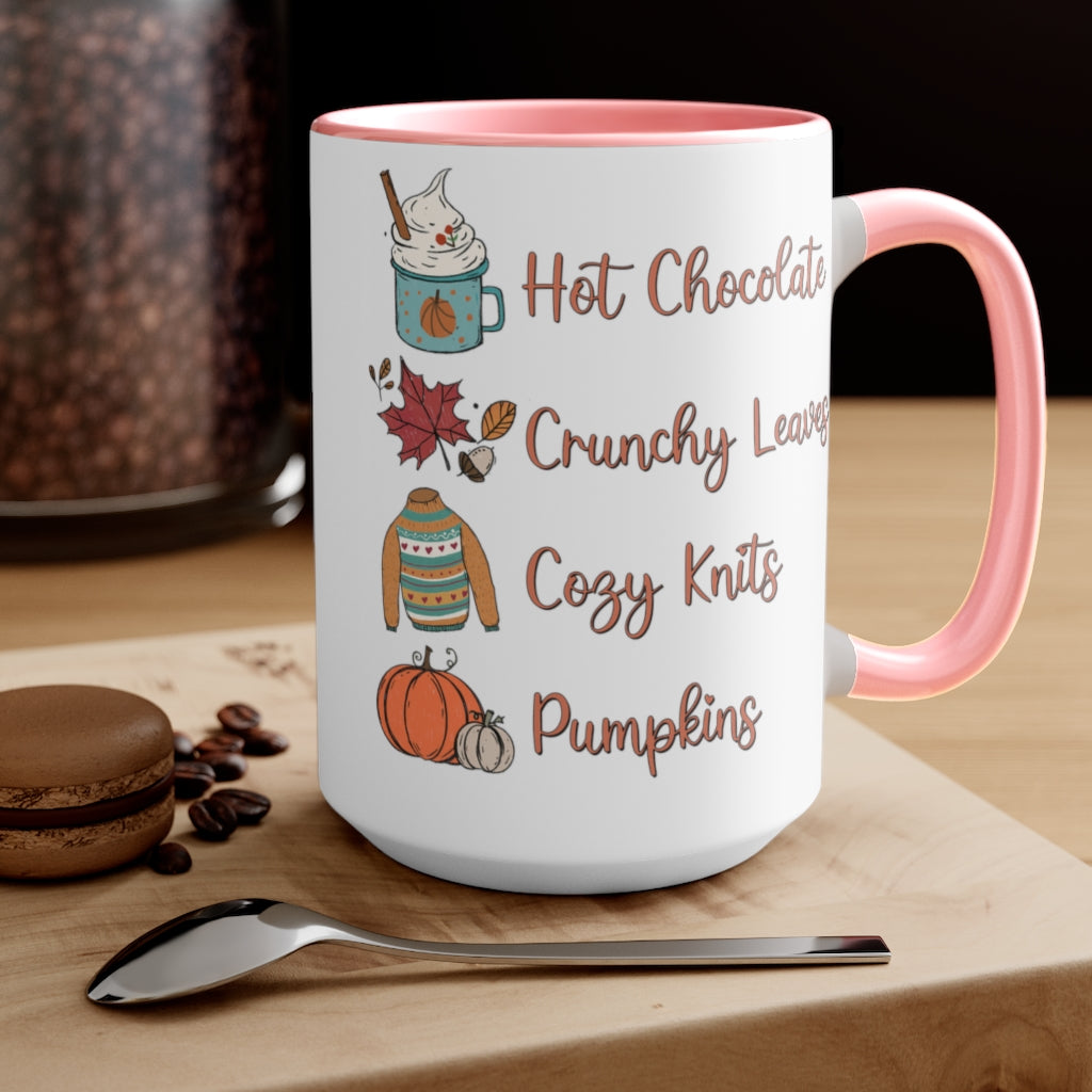 Two-Tone Coffee Mugs, 15oz
