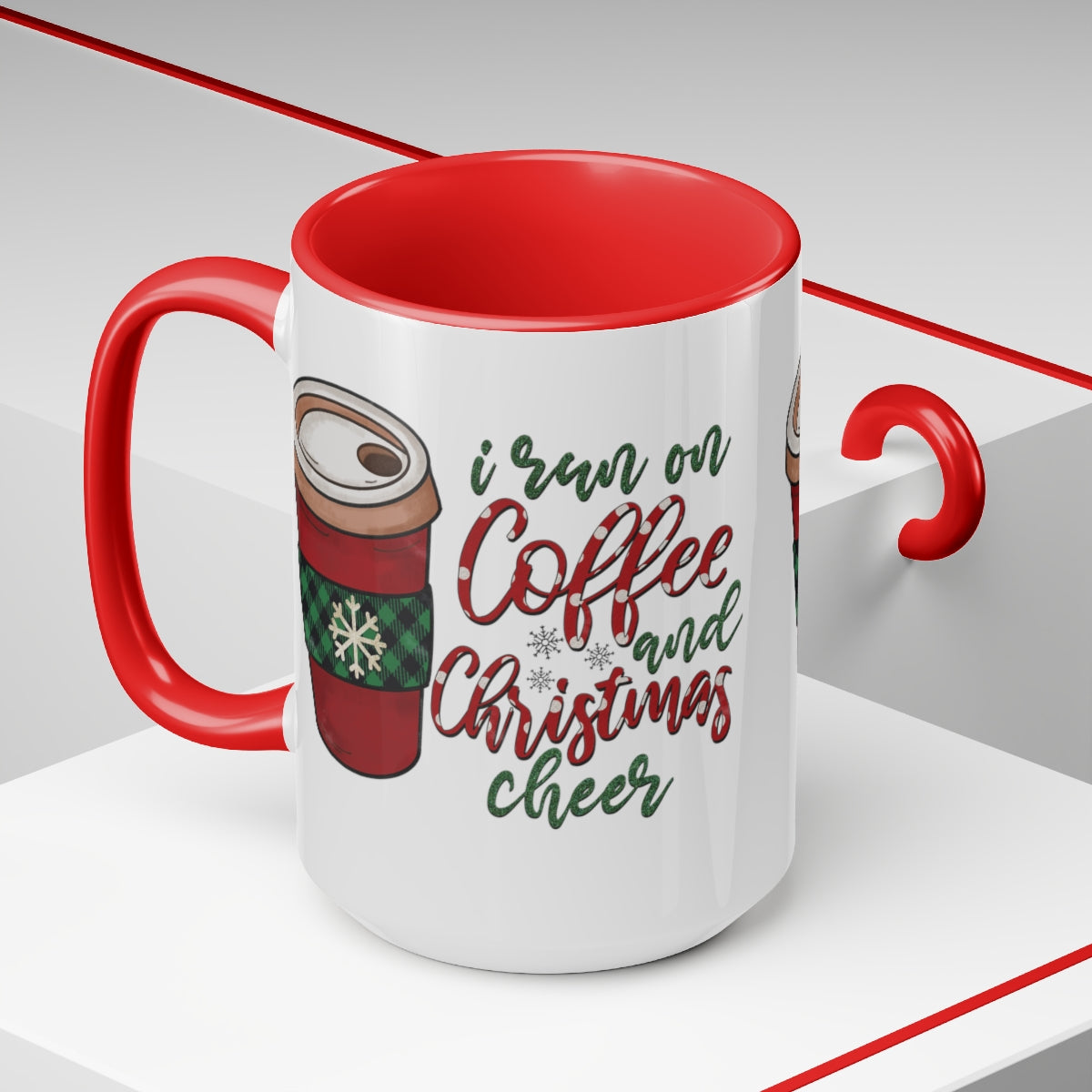 Two-Tone Coffee Mugs, 15oz