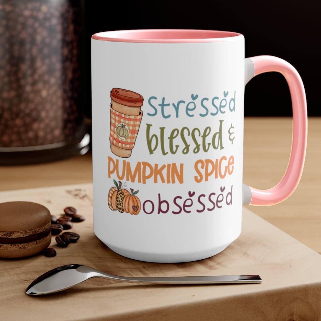 Two-Tone Coffee Mugs, 15oz