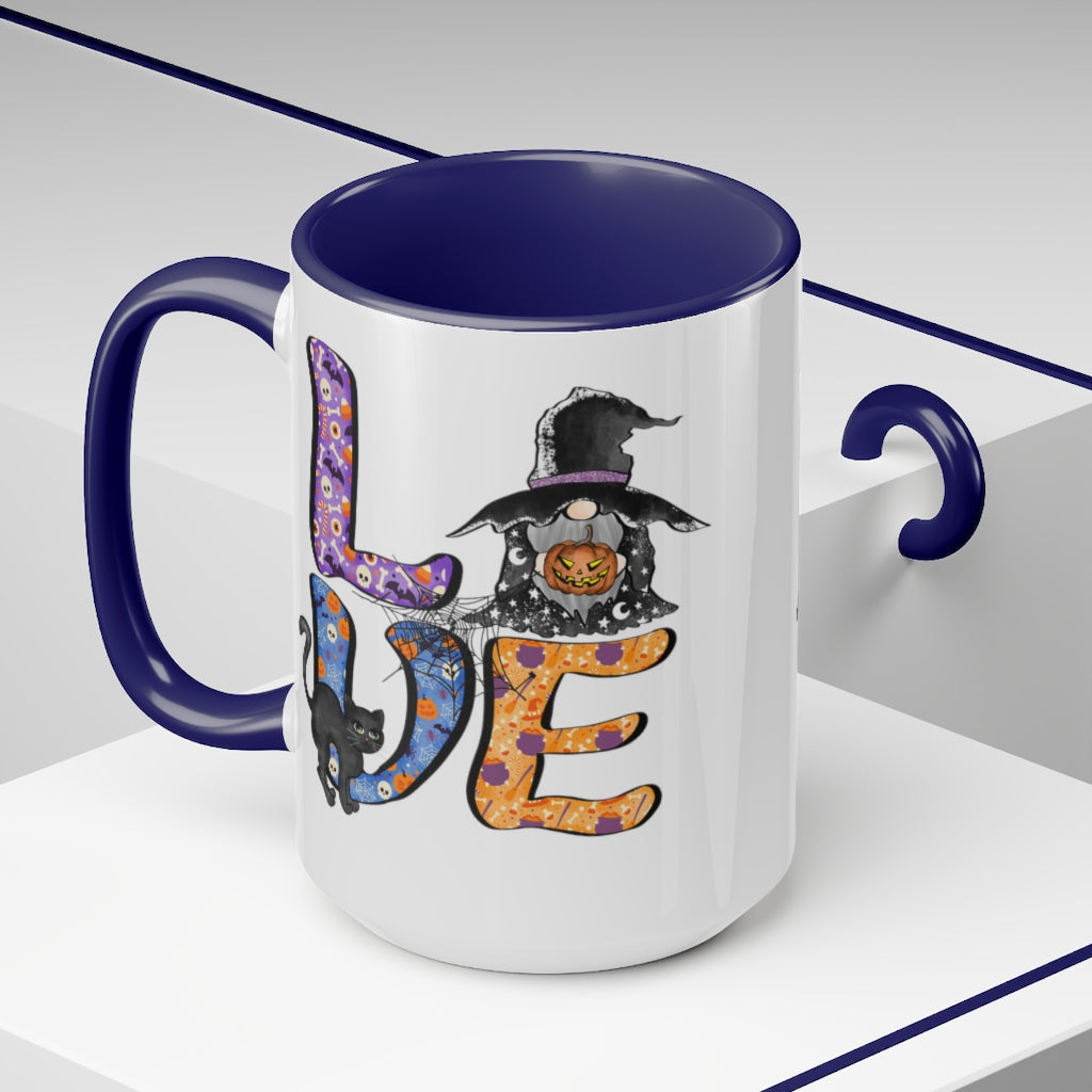 Two-Tone Coffee Mugs, 15oz