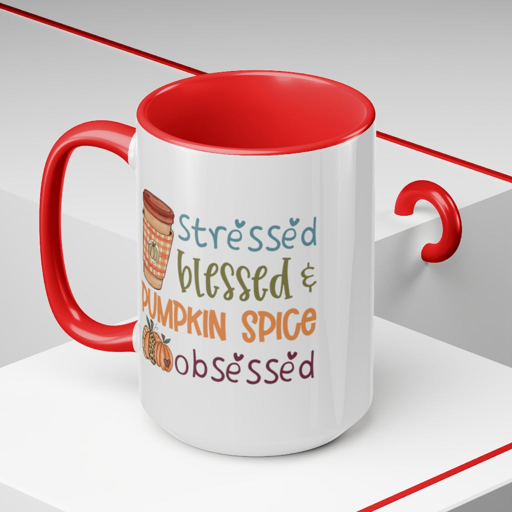 Two-Tone Coffee Mugs, 15oz