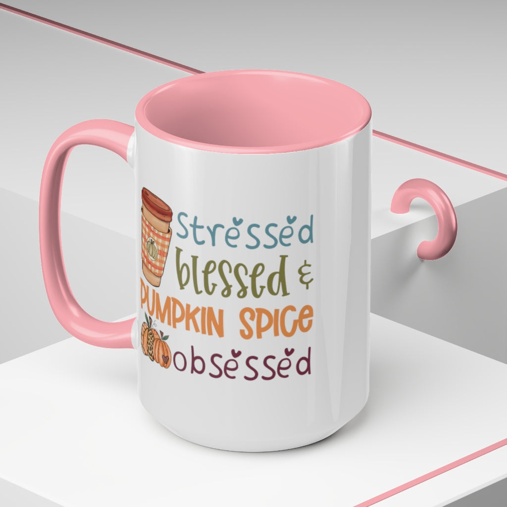 Two-Tone Coffee Mugs, 15oz