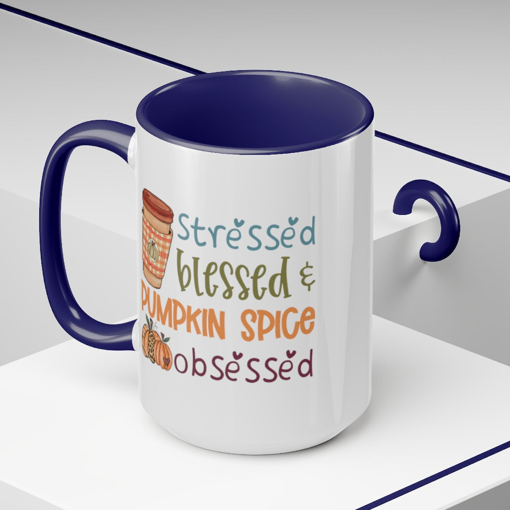 Two-Tone Coffee Mugs, 15oz
