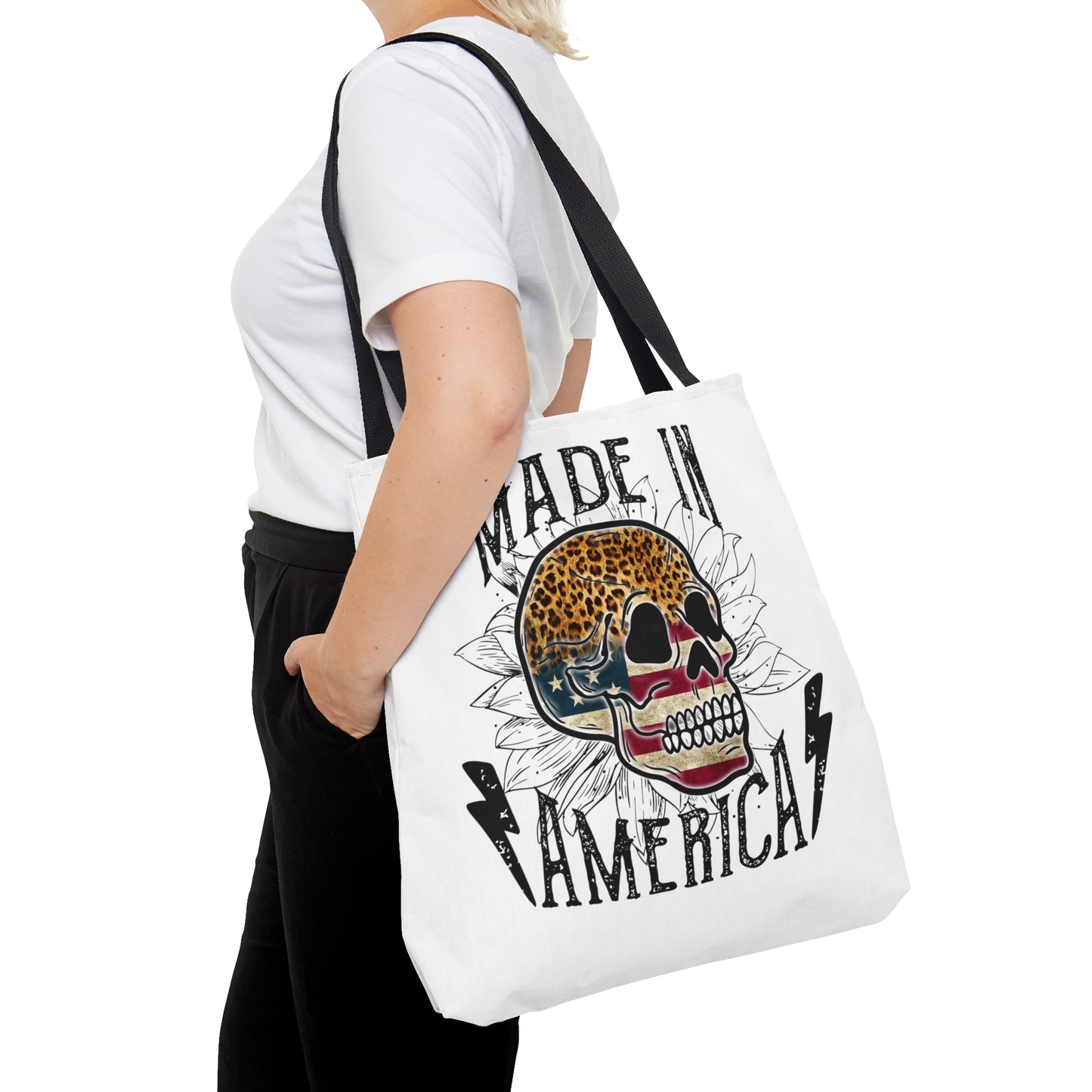 Made in America Skull Tote Bag
