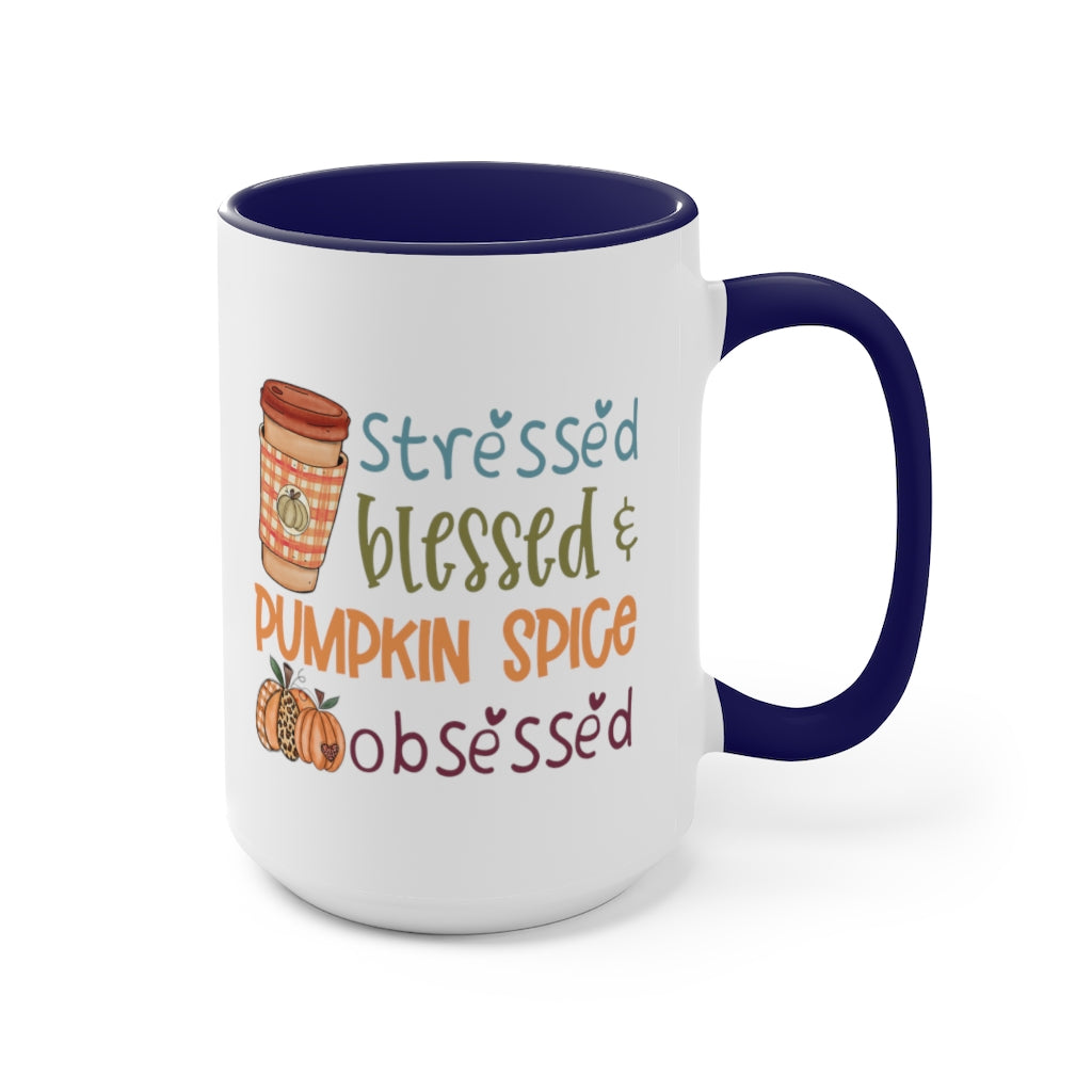 Two-Tone Coffee Mugs, 15oz