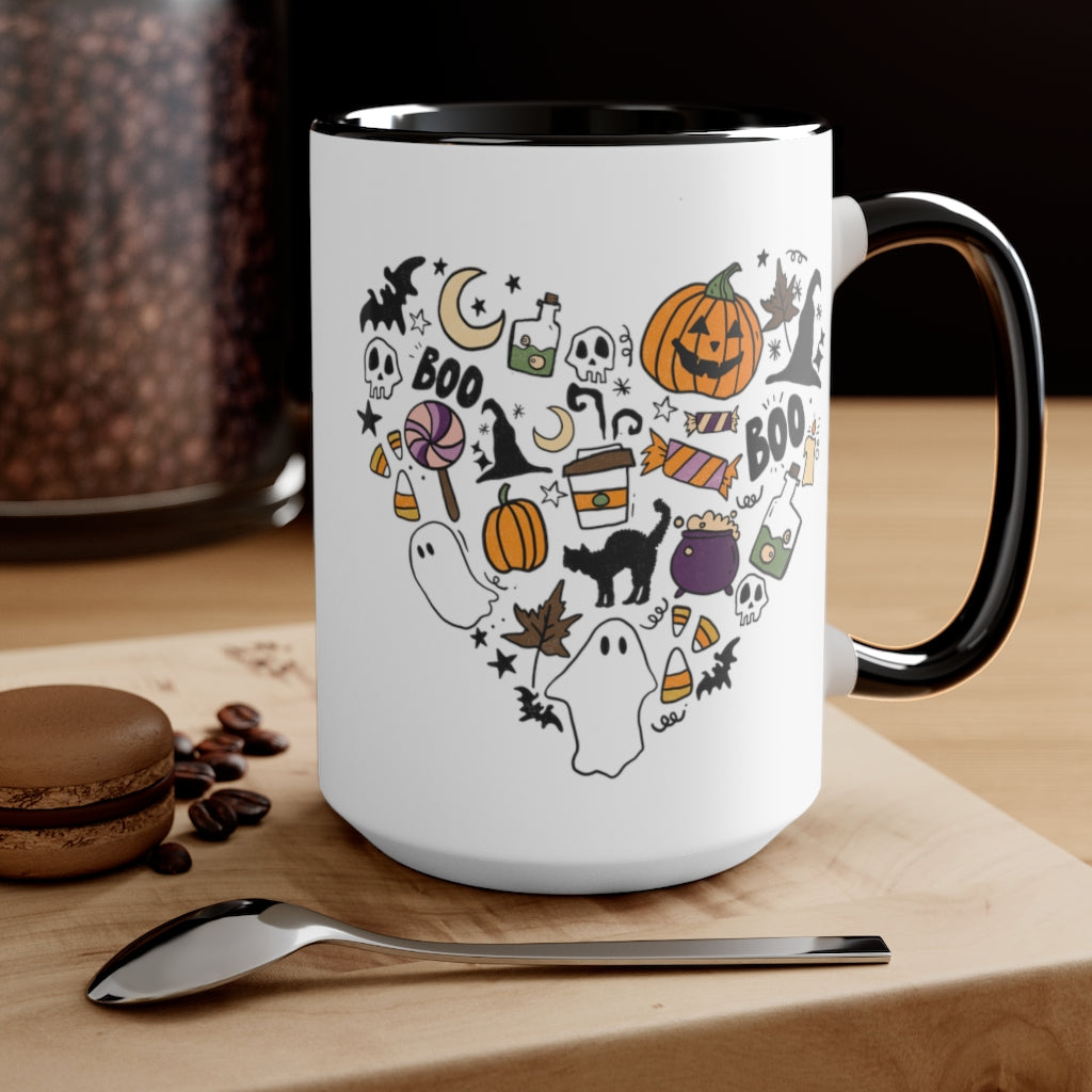 Two-Tone Coffee Mugs, 15oz