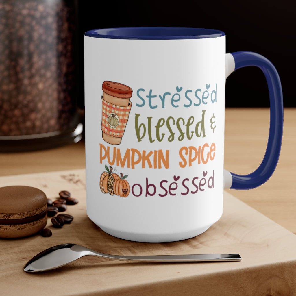Two-Tone Coffee Mugs, 15oz