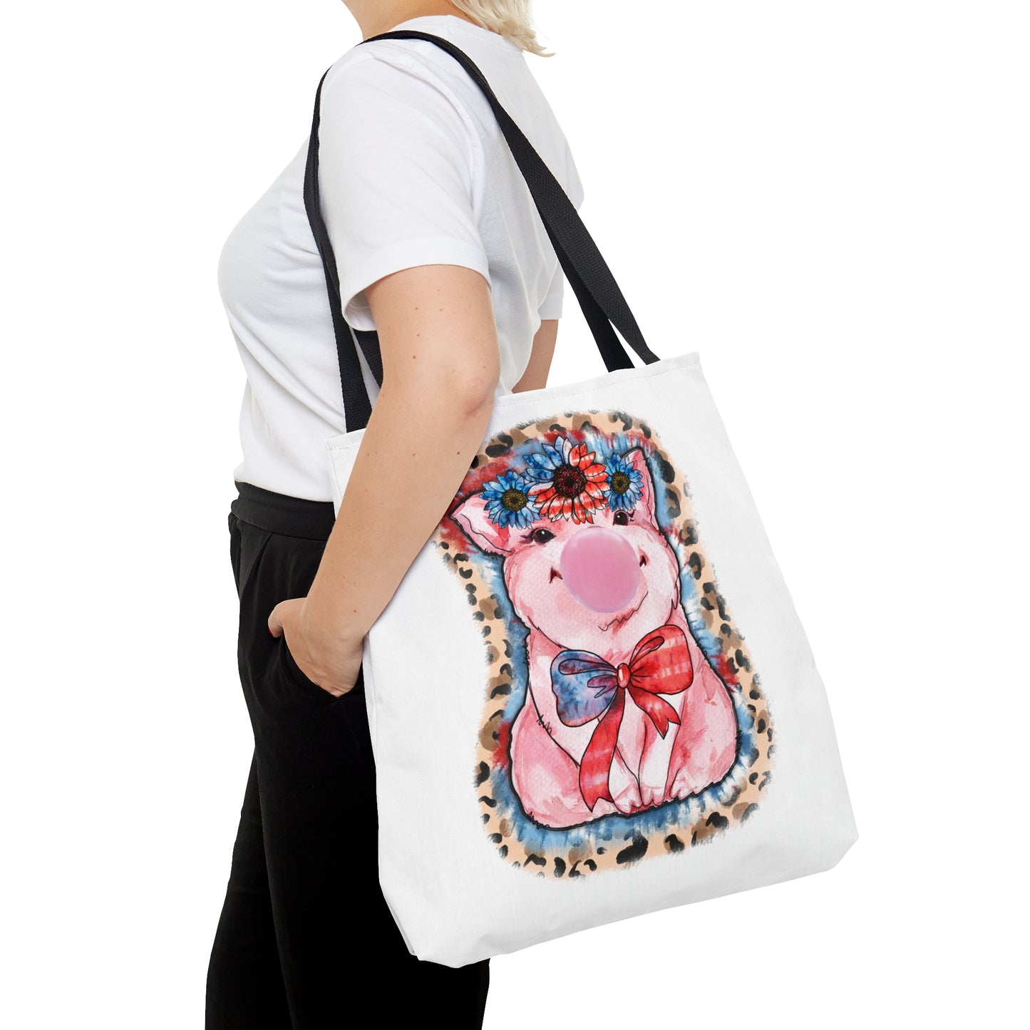 Fourth of July Pig Tote Bag