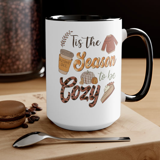 Two-Tone Coffee Mugs, 15oz