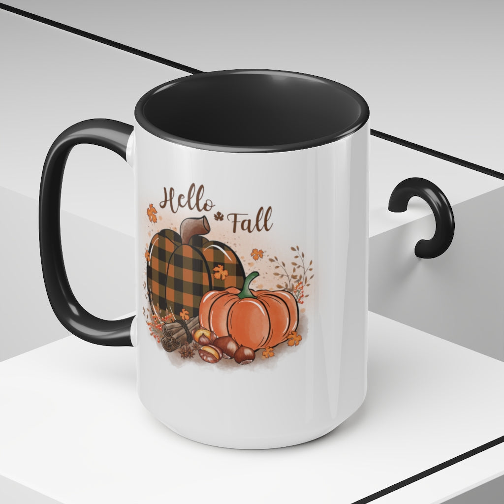 Two-Tone Coffee Mugs, 15oz