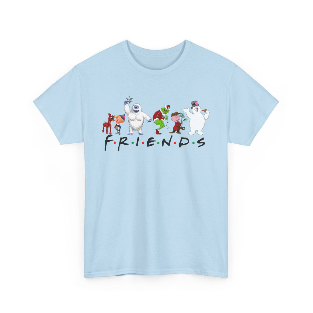 Playful Friends Heavy Cotton Tee - Fun Cartoon Design