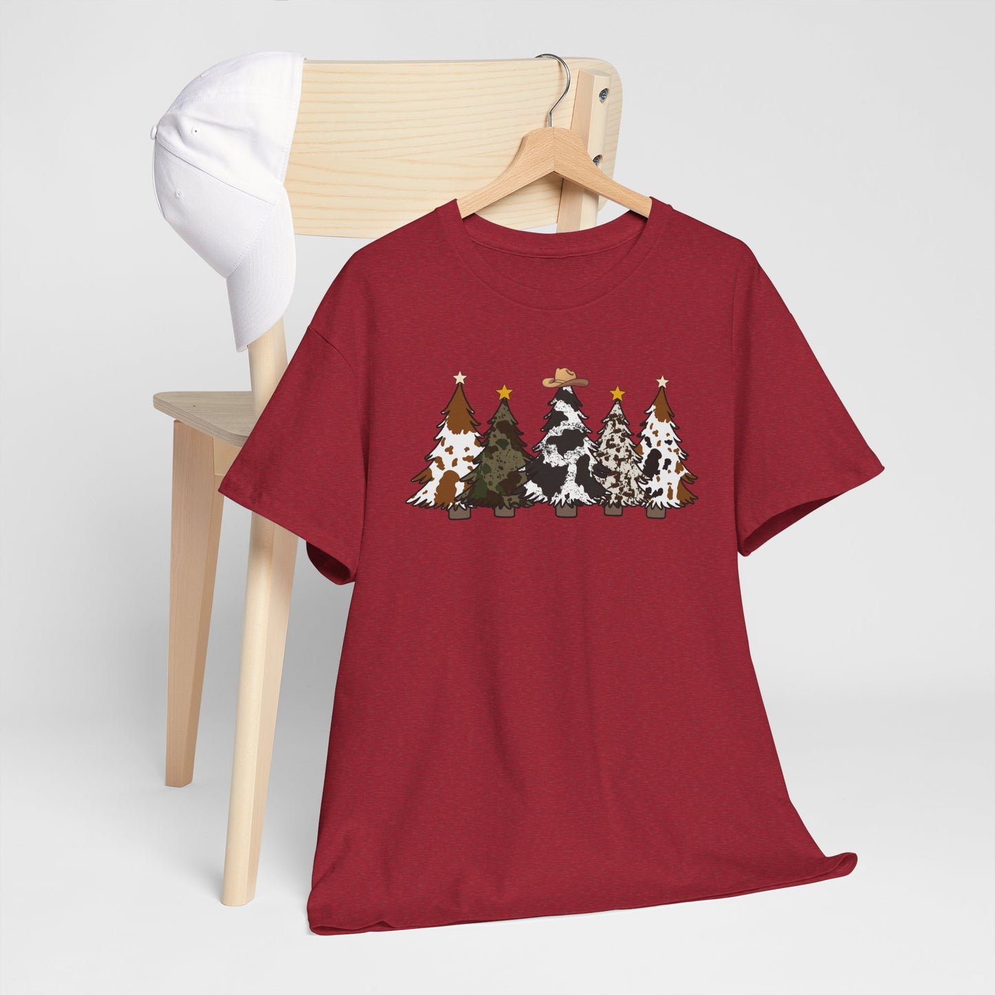 Whimsical Holiday Trees Heavy Cotton Tee