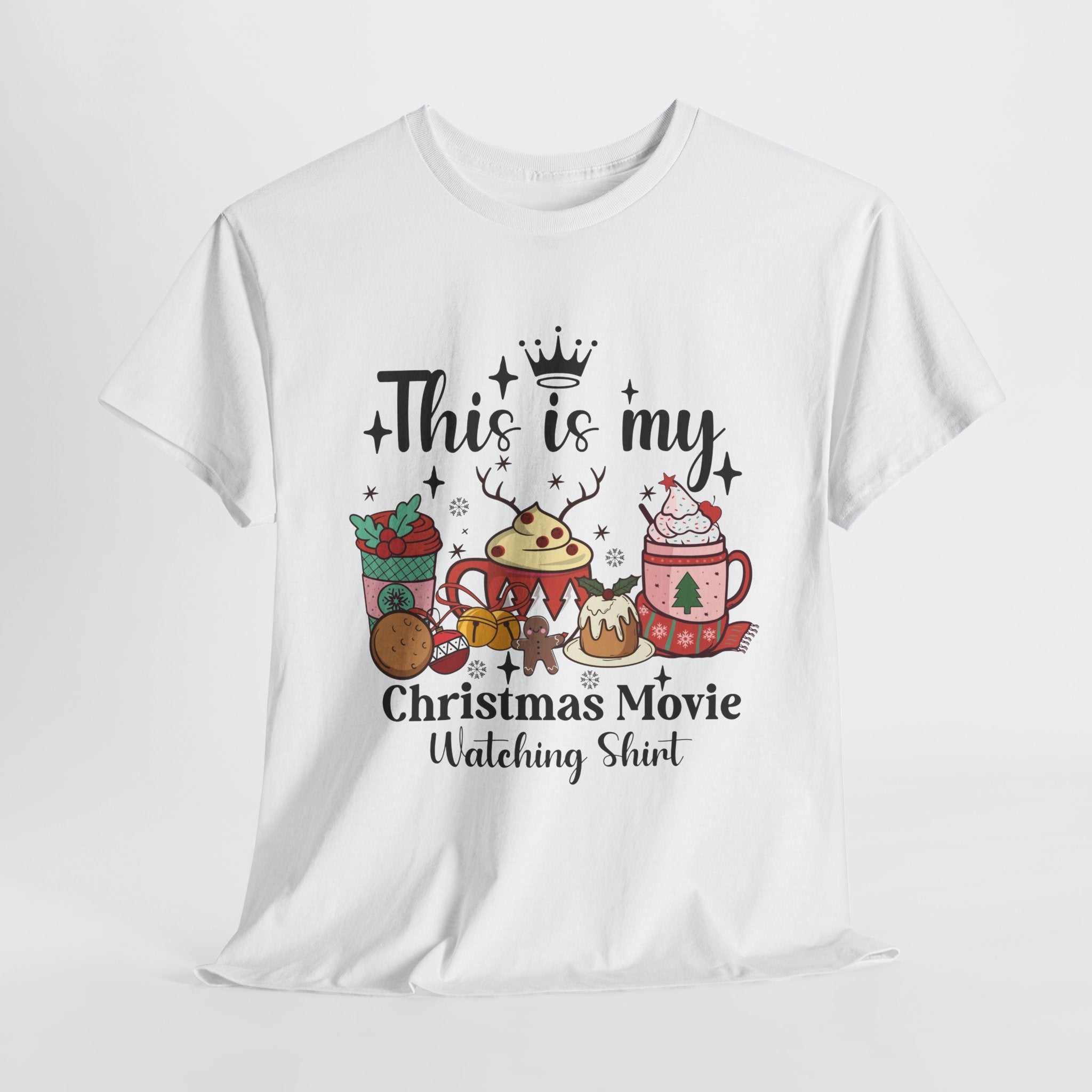 Christmas Movie Watching Tee - Heavy Cotton Shirt